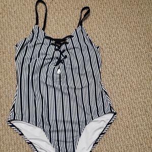 Nautica navy and white one piece